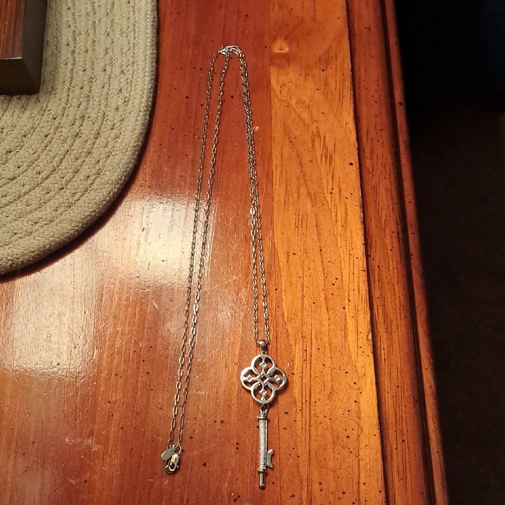 Silver Key Pendant Necklace